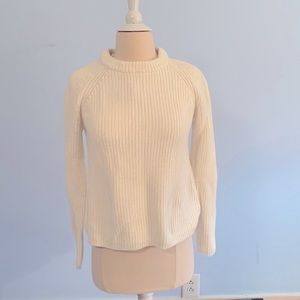 Quince Small white crew neck boyfriend sweater